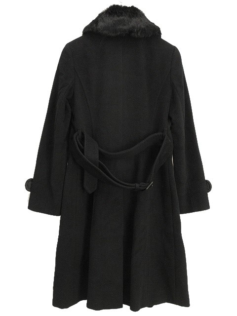 BURBERRY バーバリー ロンドン アンゴラ混 ラビットファー付 コート