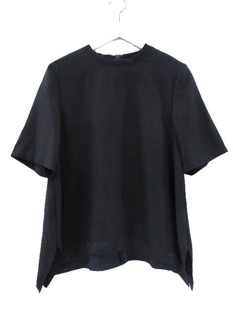 アイシービー iCB FluidBackSatin Tブラウス 4 ネイビー 紺 トップス 