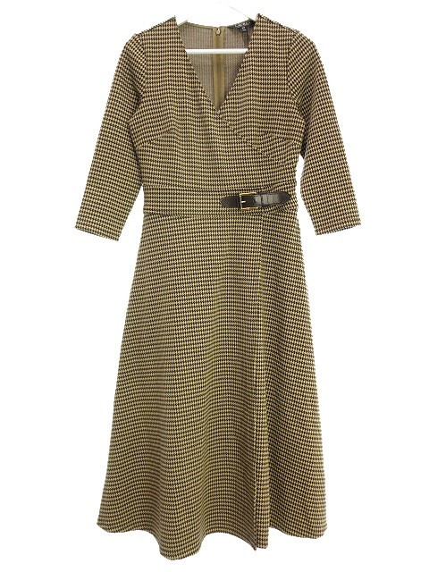 美品✨ローレンラルフローレン　千鳥格子　カシュクール　ワンピース　ロング　ベルト ローレンラルフローレン/ワンピース/千鳥格子/カシュクールベルト