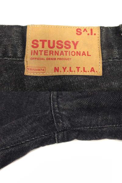 ステューシー STUSSY 90s ブラック デニムパンツ 先染め USA製 OLD  