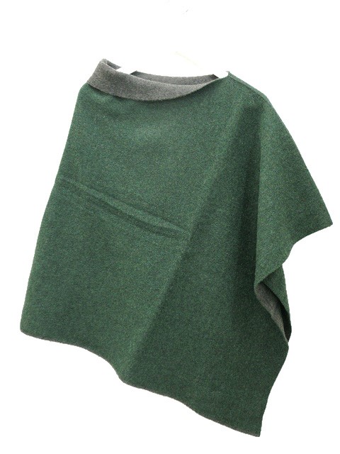 45rpm ニットポンチョ 45R 45rpm バイカラーアシンメトリーニットポンチョ 紫ライト