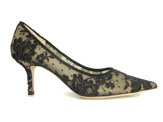 JIMMY CHOO ブラックレースハイヒール JIMMY CHOO ブラックレースハイヒール 35
