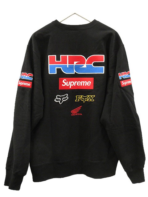 シュプリーム SUPREME HRC Honda Fox Racing Crewneck スウェット XL 