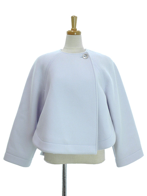 クロエ CHLOE ショート コート ノーカラー 34 ARTIC ICE アイスブルー  