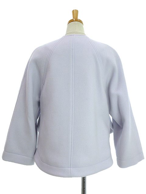 クロエ CHLOE ショート コート ノーカラー 34 ARTIC ICE アイスブルー  