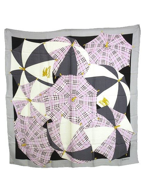 Burberrys アンブレラ傘デザイン スカーフ Burberrys 傘パターンスカーフ Burberrys アンブレラ傘デザイン