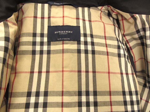 バーバリー ロンドン BURBERRY LONDON キルティング ベスト イングランド製 L ブラック ジップアップ チェック トップス ☆AA★ レディース バーバリー ロンドン BURBERRY LONDON キルティング ベスト