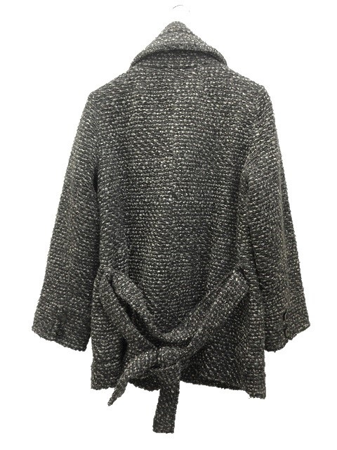 イオコムイオ io comme io ループツイード コート 40 グレー系