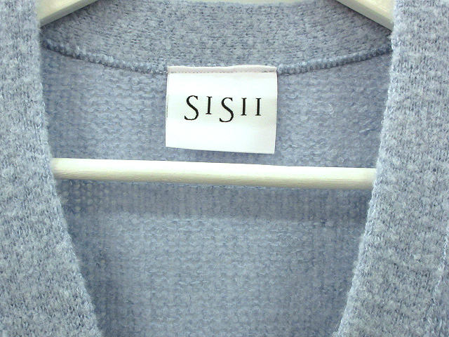 シシ sisii ダメージ ニット カーディガン DAMAGED CARDIGAN 1 ブルー CELESTE BLUE トップス 2023AW レディース シシ sisii ダメージ ニット カーディガン DAMAGED CARDIGAN 1