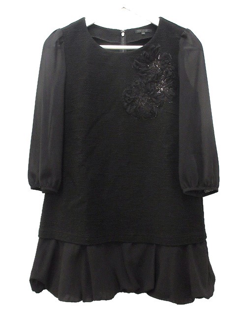 TOBE CHIC ブラックレースチュニック TO BE CHIC チュニック黒レース