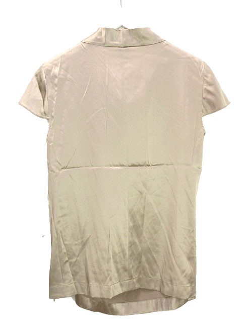 ARMANI COLLEZIONI ゴールドベージュ半袖シャツ　シルク　上品 アルマーニ コレツィオーニ ARMANI COLLEZIONI シルク ブラウス