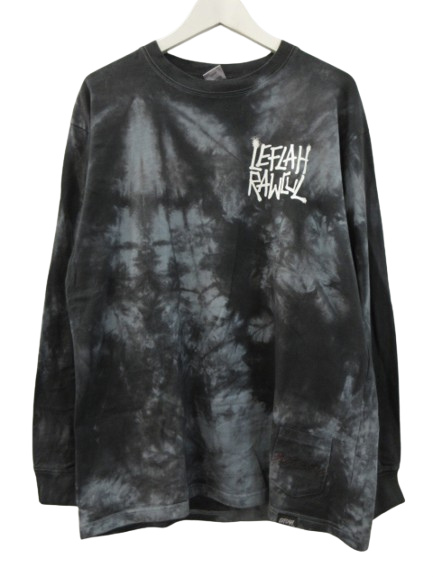 レフラー LEFLAH ロンT 長袖 Tシャツ 総柄 タイダイ ブラック系 ブルー 
