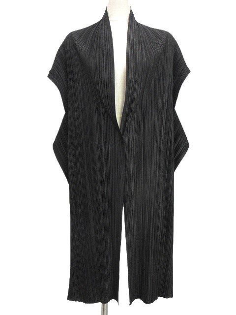 PLEATS PLEASE プリーツプリーズ ジップ ベスト ブラック PLEATS