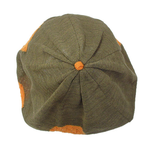 美品　センソユニコ　慈雨　帽子 ジウ 慈雨 ルビーZ 帽子 ニット帽 2025SS カーキ系 ベレー ヘッド