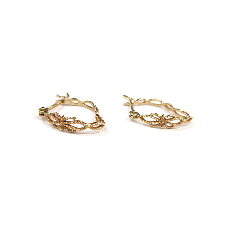 アガット agete K10 ピアス 透かし ゴールド 金 10132112041