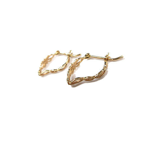 アガット agete K10 ピアス 透かし ゴールド 金 10132112041