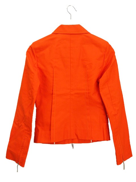 【中古】ルイヴィトン LOUIS VUITTON ジップアップ ジャケット 34 オレンジ コットン ブルゾン 上着 アウター ☆AA★ ルイヴィトン LOUIS VUITTON ジップアップ ジャケット 34 オレンジ
