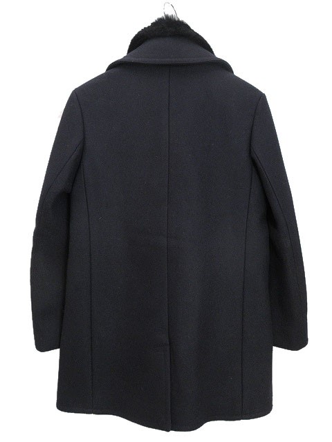 ルイヴィトン LOUIS VUITTON ウール コート ファー付き レザー