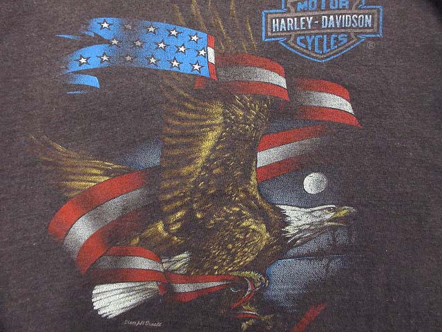 ハーレーダビッドソン HARLEY DAVIDSON 80s 3D EMBLEM Tシャツ