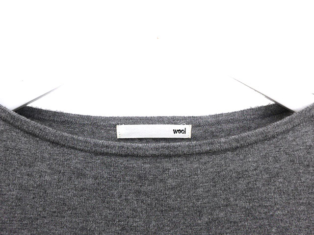エヴァムエヴァ evam eva ウールスリットチュニック ニット グレー トップス エヴァムエヴァ evam eva ウールスリットチュニック ニット