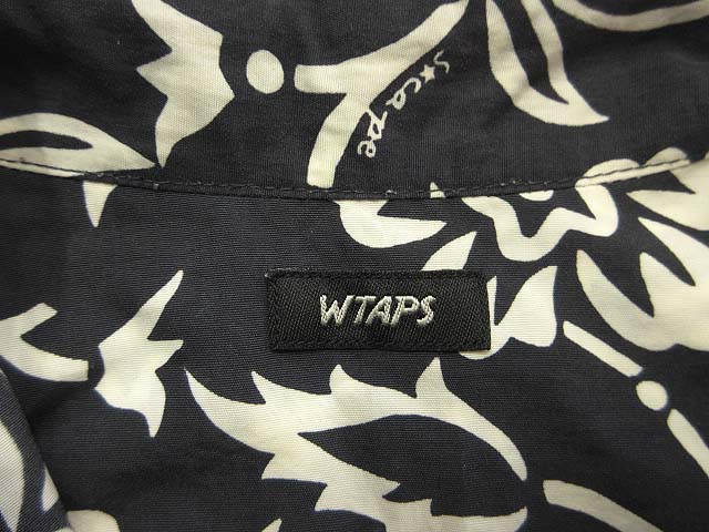 ダブルタップス WTAPS 初期 アロハシャツ 総柄 ネイビー OLD M ☆AA 