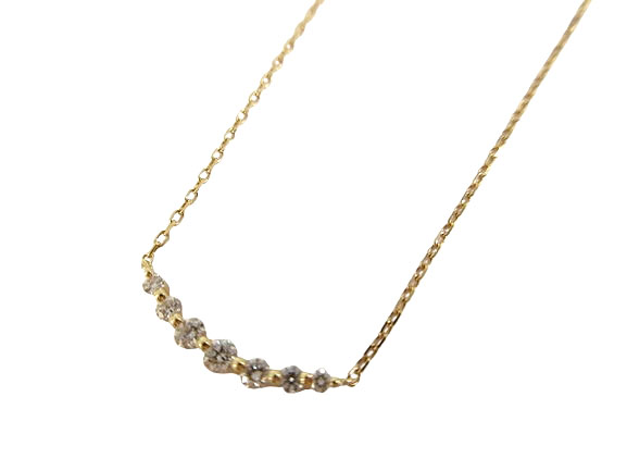 アガット agete K18ネックレス 10134116117 18金 ダイヤモンド