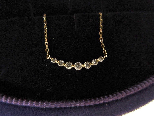 アガット agete K18ネックレス 10134116117 18金 ダイヤモンド