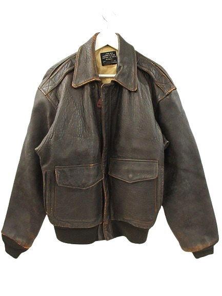 AVIREX ダークブラウン レザージャケット