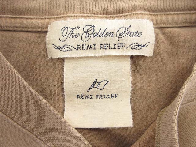 レミレリーフ　DALLAS Tシャツ(BROWN) 送料無料【REMI RELIEF/レミレリーフ】DALLAS Tシャツ(BROWN