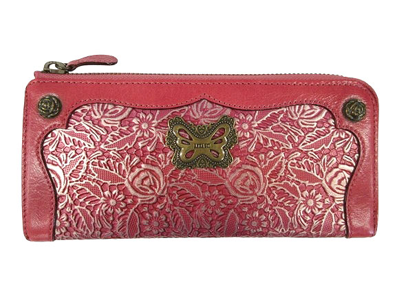 アナスイ ANNA SUI 長財布 レザー ロングウォレット L字ファスナー 花 