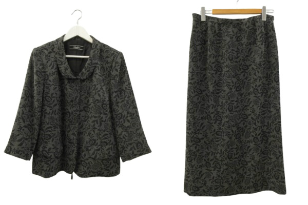 レリアン 花柄セットアップ 