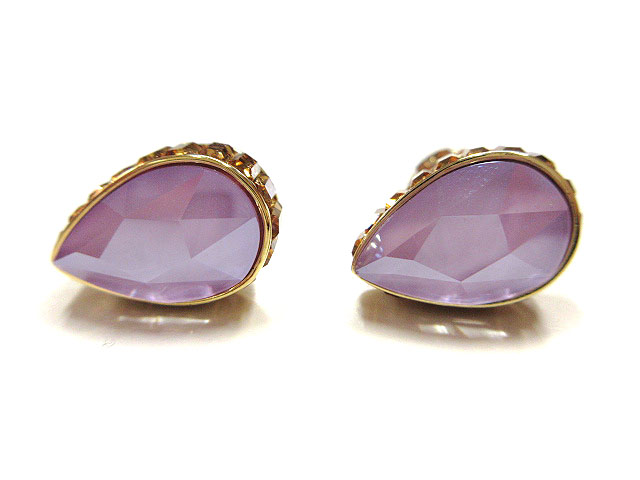 スワロフスキー SWAROVSKI スタッド ピアス Orbita ドロップ 紫