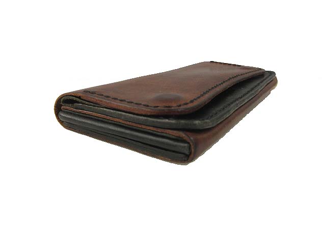 PELLE SHIN 本革 レザー トラッカーウォレット 長財布 ブラウン