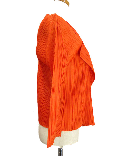 プリーツプリーズ PLEATS PLEASE カーディガン 変形 オレンジ 3