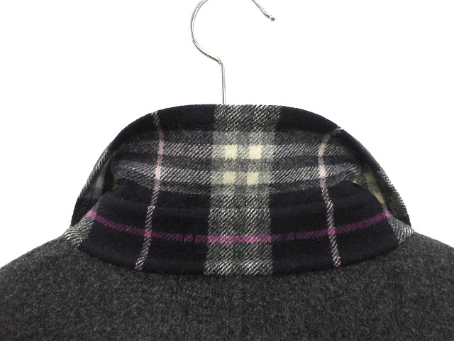 【美品】バーバリーロンドン ピーコート ダブルフェイス カシミア混 グレー 美品】バーバリーロンドン ピーコート ダブルフェイス カシミア