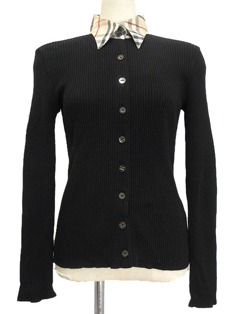 バーバリー ロンドン BURBERRY LONDON 襟付き リブ ニット トップス 1