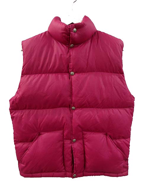 ノースフェイス 茶タグ North Face ダウンベスト レッド ヴィンテージ