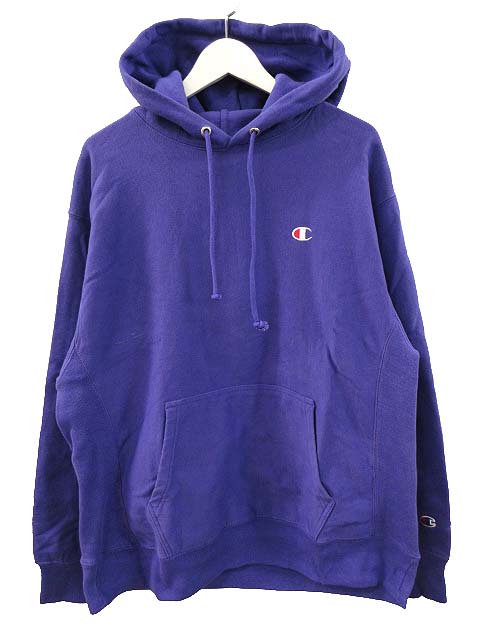 チャンピオン CHAMPION リバースウィーブ REVERSE WEAVE プルオーバー パーカー スウェット パープル 紫 L メンズ