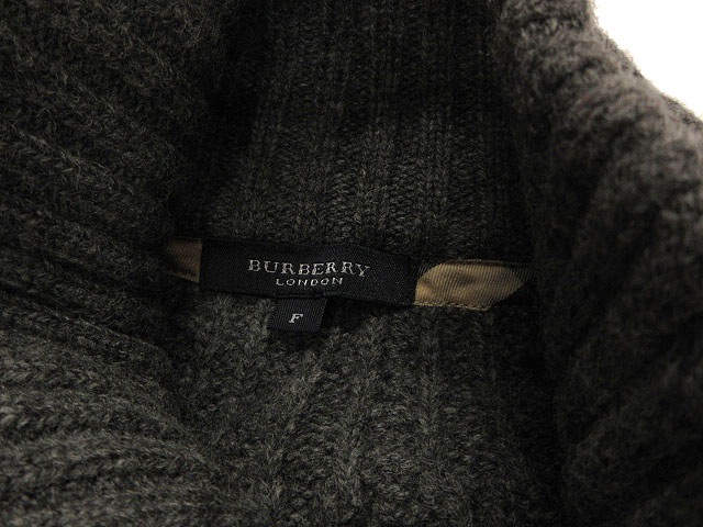 バーバリー ロンドン BURBERRY LONDON ケーブルニット ポンチョ ケープ