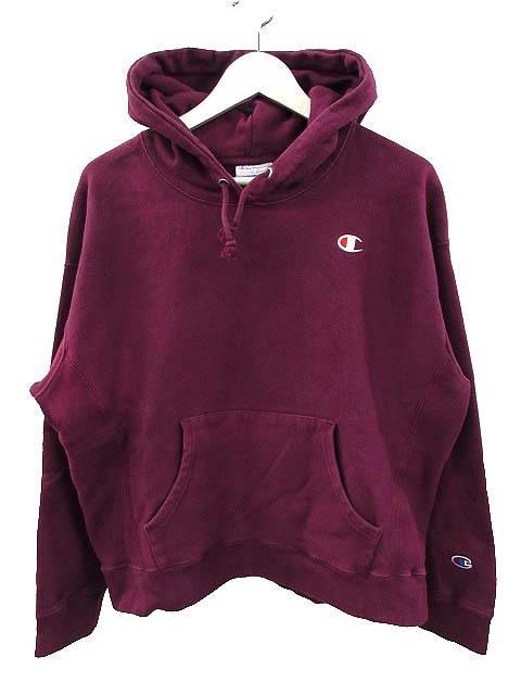 チャンピオン CHAMPION リバースウィーブ REVERSE WEAVE プルオーバー パーカー USA企画 スウェット 紫 パープル L メンズ