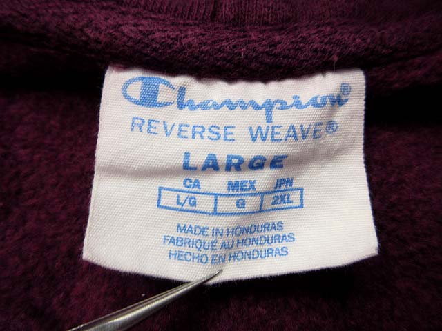 チャンピオン CHAMPION リバースウィーブ REVERSE WEAVE プルオーバー パーカー USA企画 スウェット 紫 パープル L メンズ