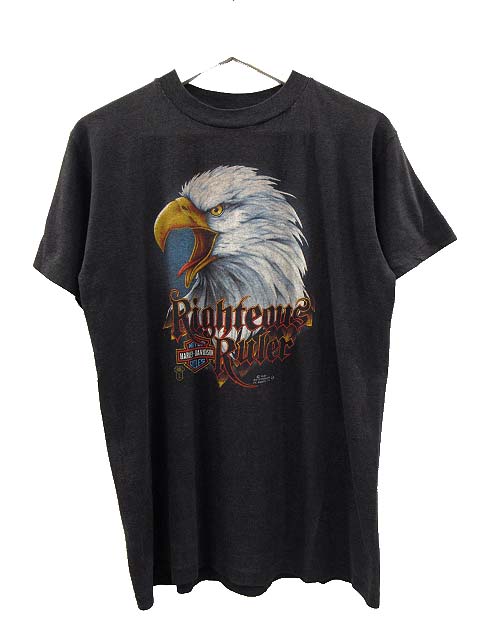 3d emblemHarley-Davidsonイーグル Tシャツ 1987年製 ハーレーダビッドソン HARLEY DAVIDSON 80s 3D EMBLEM Tシャツ