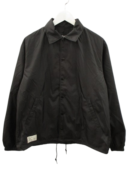 ショット SCHOTT ナイロン コーチジャケット M 黒 ブラック プリント