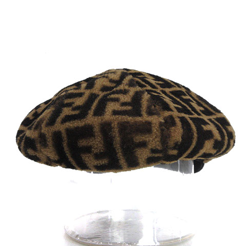 フェンディ FENDI シアリング ムートン キャスケット キャップ S 57.0