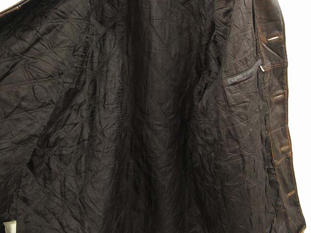 エディーバウアー EDDIE BAUER 00s レザー カーコート XL 牛革 ダーク