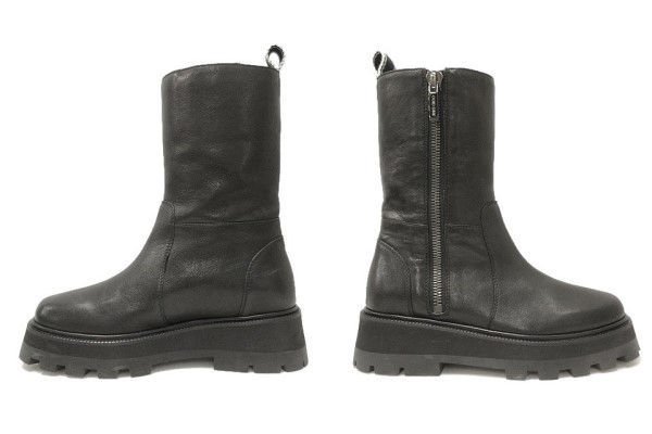 ジミーチュウ JIMMY CHOO レザー ブーツ チャンキーソール 36 BAYU
