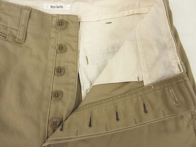ウィムガゼット Whim Gazette バイオ加工 チノパンツ キャメル 36  