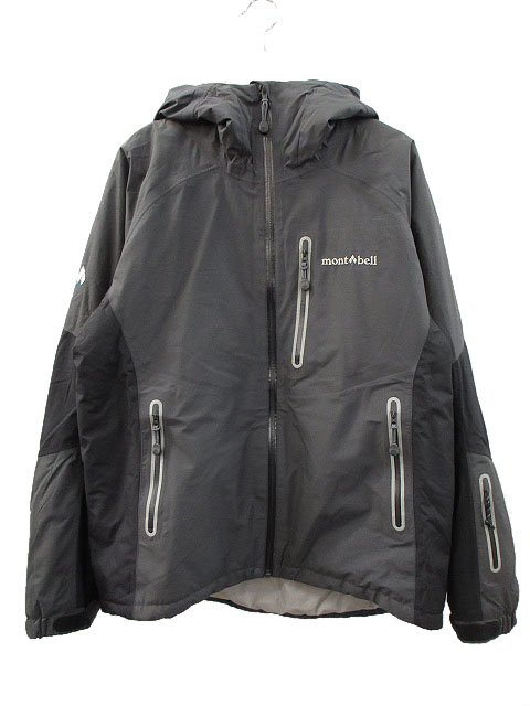 モンベル Montbell パウダーライトパーカー L グレー 中綿 アウター 上