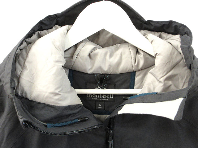 モンベル Montbell パウダーライトパーカー L グレー 中綿 アウター 上