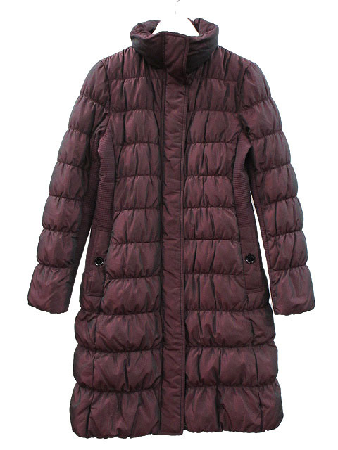 バーバリー ロンドン BURBERRY LONDON ダウンコート 38 ワインレッド 
